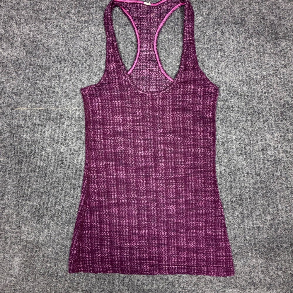 Lululemon Purple Space Dye Racerback Tank Top Womens Yoga Athletic Gym Shirt